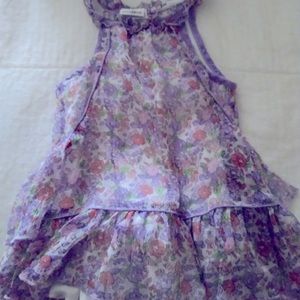 Purple & Flower Toddler Dress